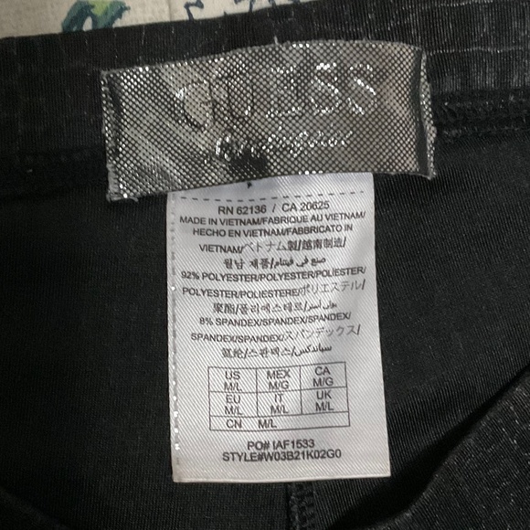 Guess Black Snakeskin Leggings Size M/L - Picture 3 of 6